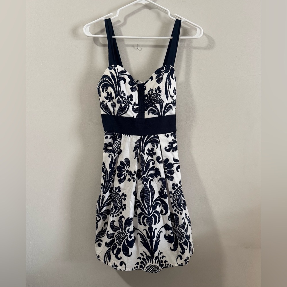 City Triangles Black and White Patterned Mini Dress